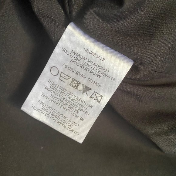 Hutch blouse top sz XS cheetah print textured keyhole tie back black gold - Picture 8 of 10